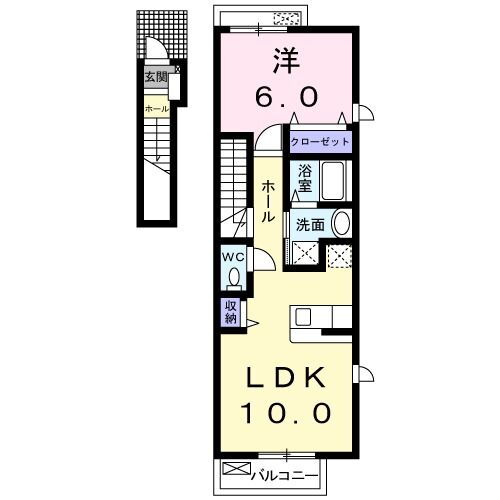 茨城県筑西市岡芹１ 下館二高前駅 1LDK アパート 賃貸物件詳細