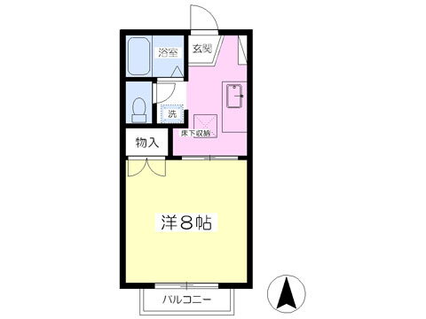 エントピア田崎 1階 1K 賃貸物件詳細