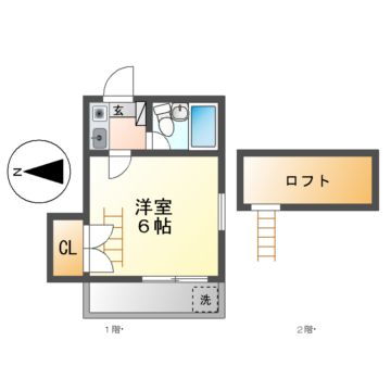 愛知県名古屋市西区名西１ 浅間町駅 1K アパート 賃貸物件詳細