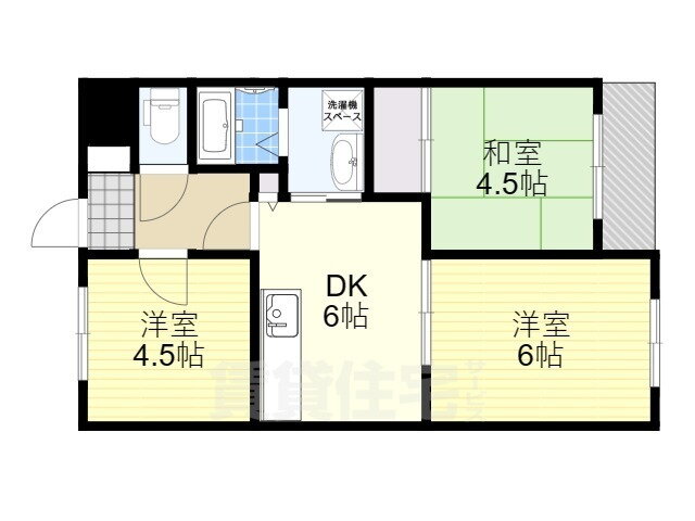 ハイクレスト宮之阪 4階 3DK 賃貸物件詳細