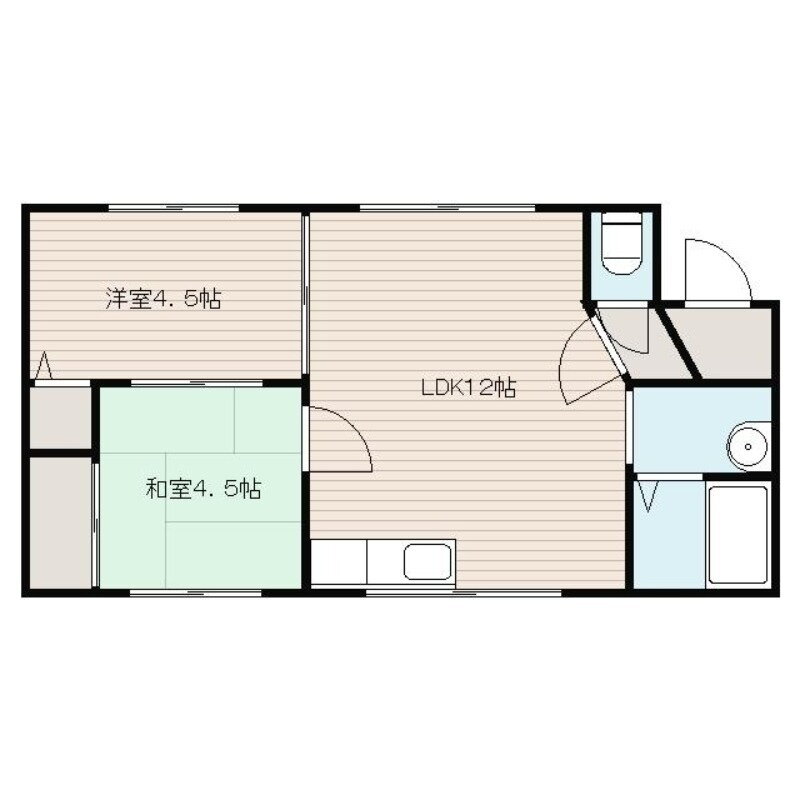 北海道札幌市南区川沿十四条２ 真駒内駅 2LDK アパート 賃貸物件詳細