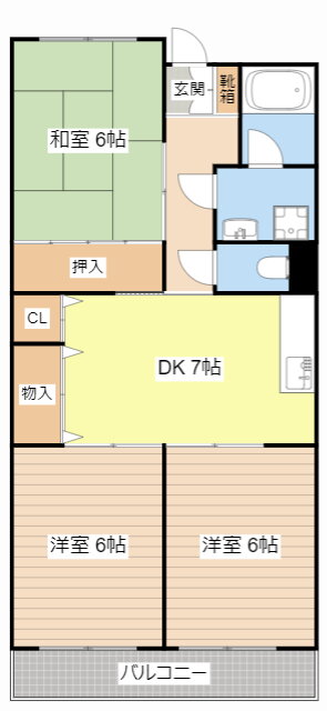 滋賀県米原市中多良２ 米原駅 3DK マンション 賃貸物件詳細
