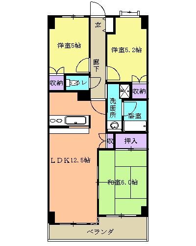 エクセレンス元町 2階 3LDK 賃貸物件詳細