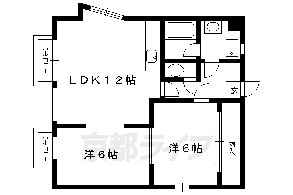 京都府京都市北区紫竹牛若町 北大路駅 2LDK マンション 賃貸物件詳細