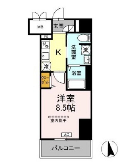 岡山県岡山市北区大学町 岡山駅 1K マンション 賃貸物件詳細