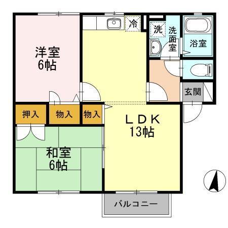 広島県福山市日吉台１ 福山駅 2LDK アパート 賃貸物件詳細