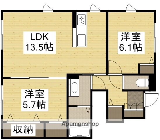 岡山県倉敷市上東 庭瀬駅 2LDK アパート 賃貸物件詳細