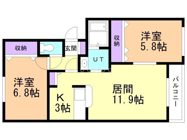 北海道札幌市南区北ノ沢６ 2LDK マンション 賃貸物件詳細