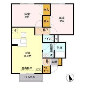 茨城県神栖市平泉 鹿島神宮駅 2LDK アパート 賃貸物件詳細