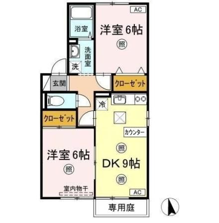 岡山県岡山市中区関 岡山駅 2DK アパート 賃貸物件詳細