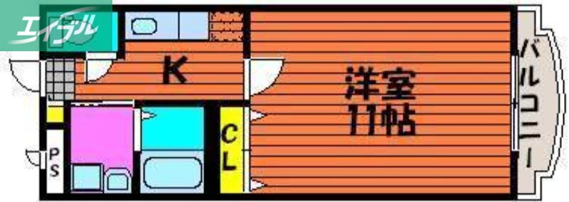 岡山県岡山市北区大元２ 大元駅 1K マンション 賃貸物件詳細