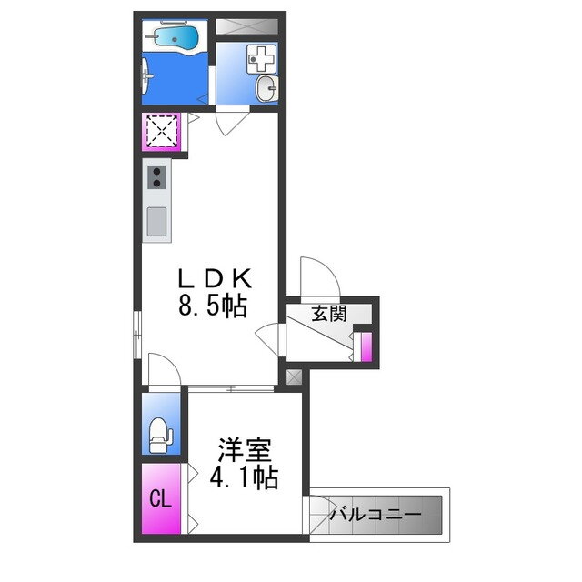 大阪府東大阪市河内町 瓢箪山駅 1LDK アパート 賃貸物件詳細