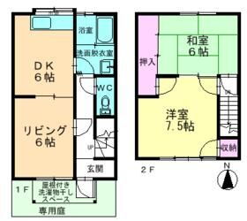 メゾネット新池　Ｂ棟 1階 2LDK 賃貸物件詳細