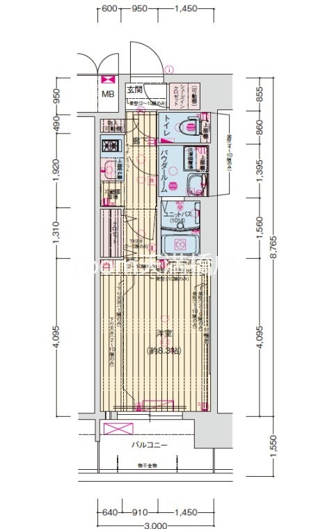 大阪府大阪市東成区中道２ 森ノ宮駅 1K マンション 賃貸物件詳細