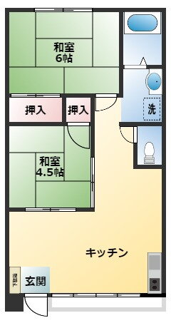 ＲＳハイツＩＩ 1階 2DK 賃貸物件詳細