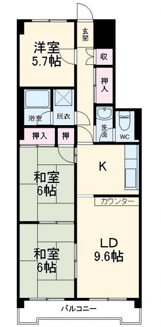 愛知県知立市八ツ田町門前 牛田駅 3LDK マンション 賃貸物件詳細