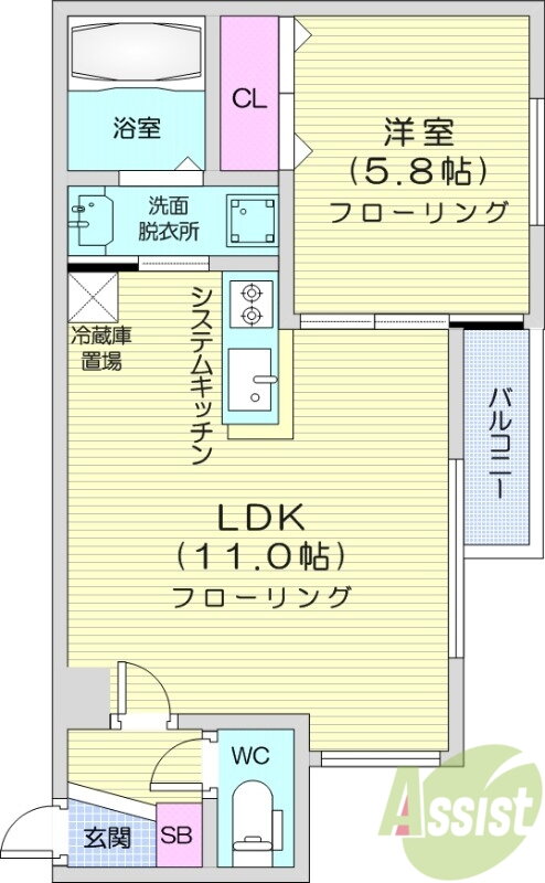 北海道札幌市東区北八条東６ 東区役所前駅 1LDK マンション 賃貸物件詳細