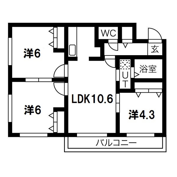 北海道札幌市白石区栄通１７ 南郷１８丁目駅 3LDK マンション 賃貸物件詳細