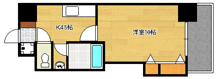 アベニュー牛田新町 5階 1DK 賃貸物件詳細