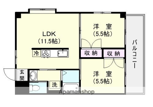 鹿児島県鹿児島市荒田１ 荒田八幡駅 2LDK マンション 賃貸物件詳細