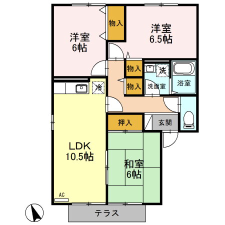 サンシルフィー川村 1階 3LDK 賃貸物件詳細