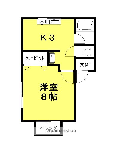 青森県八戸市大字大久保字町道 白銀駅 1K アパート 賃貸物件詳細