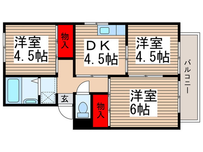 埼玉県所沢市大字下安松 秋津駅 3DK アパート 賃貸物件詳細