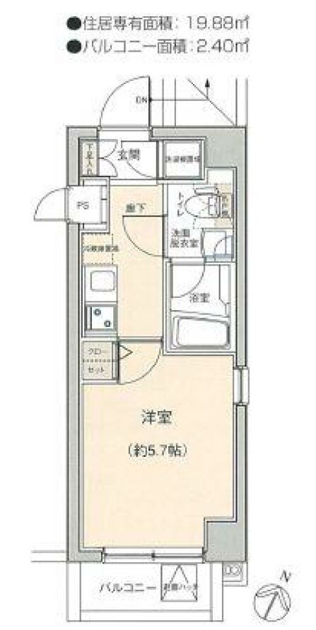 東京都練馬区練馬１ 練馬駅 1K マンション 賃貸物件詳細