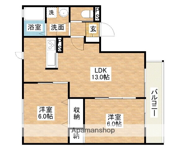 大阪府和泉市富秋町１ 信太山駅 2LDK アパート 賃貸物件詳細