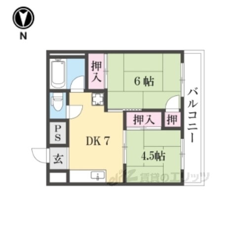 奈良県橿原市葛本町 新ノ口駅 2DK マンション 賃貸物件詳細