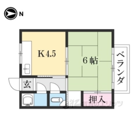 京都府京都市山科区大宅関生町 椥辻駅 1DK アパート 賃貸物件詳細