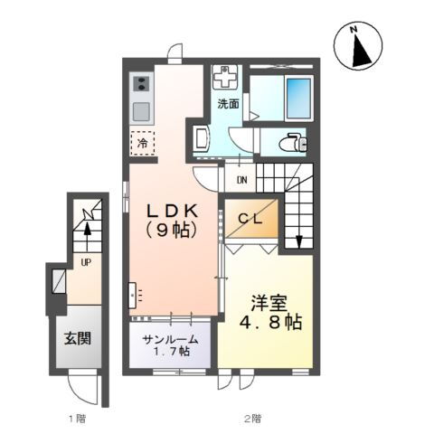 富山県高岡市上関町 高岡駅 1LDK アパート 賃貸物件詳細