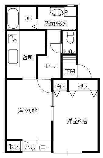 岩手県紫波郡矢巾町大字又兵エ新田 矢幅駅 2K アパート 賃貸物件詳細