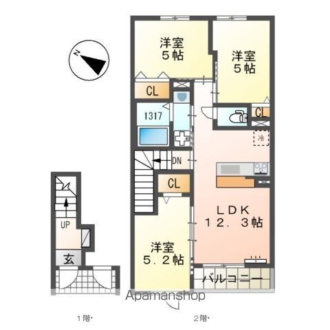 福岡県糟屋郡篠栗町和田１ 門松駅 3LDK アパート 賃貸物件詳細