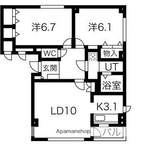 北海道札幌市手稲区星置二条３ 星置駅 2LDK アパート 賃貸物件詳細
