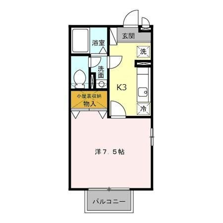 群馬県高崎市下和田町２ 高崎駅 1K アパート 賃貸物件詳細
