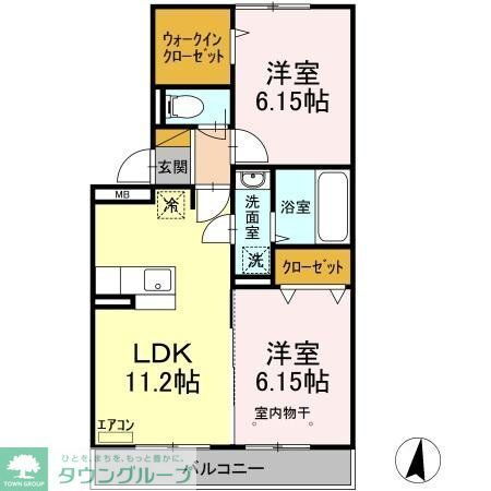 ＰＡＲＫ　ＨＩＬＬＳ　ＭＩＹＡＫＯ　Ｂ棟 2階 2LDK 賃貸物件詳細