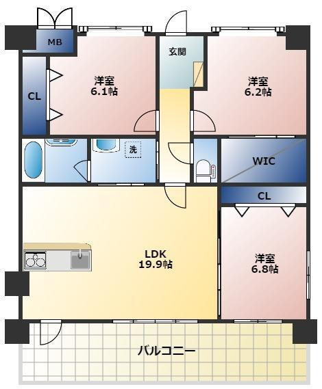 福岡県北九州市小倉南区下曽根４ 下曽根駅 3LDK マンション 賃貸物件詳細