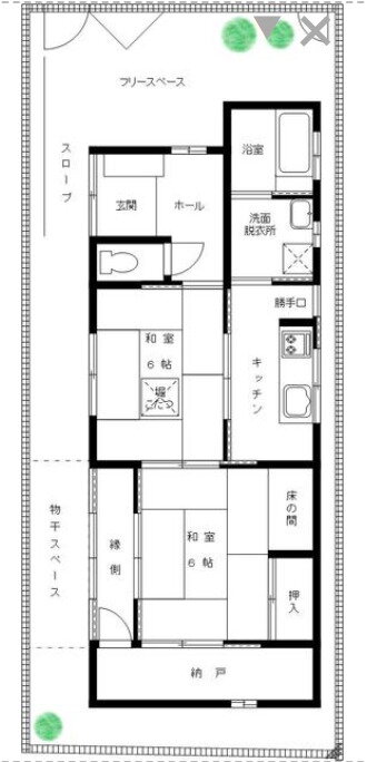 魚北１丁目貸家 2SK 賃貸物件詳細