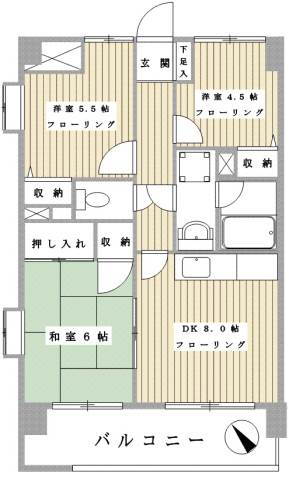 つきみ野ＭＤ壱番館 5階 3DK 賃貸物件詳細