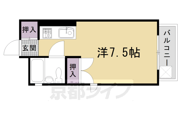 京都府京都市右京区花園宮ノ上町 花園駅 1K アパート 賃貸物件詳細