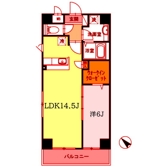 神奈川県横浜市鶴見区生麦５ 花月総持寺駅 1LDK マンション 賃貸物件詳細