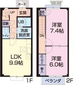 滋賀県近江八幡市北之庄町 近江八幡駅 2LDK 一戸建て 賃貸物件詳細