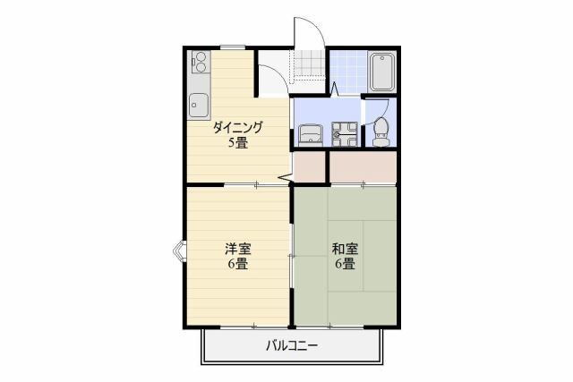 メルベーユ木元Ａ 2階 2DK 賃貸物件詳細