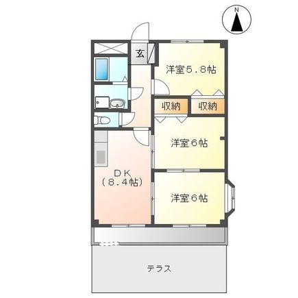 愛知県西尾市田貫１ 西尾駅 3DK アパート 賃貸物件詳細