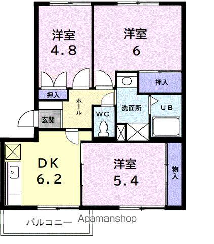 グランデュール 2階 3DK 賃貸物件詳細