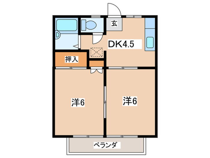 コ－ポラス石井 2階 2DK 賃貸物件詳細