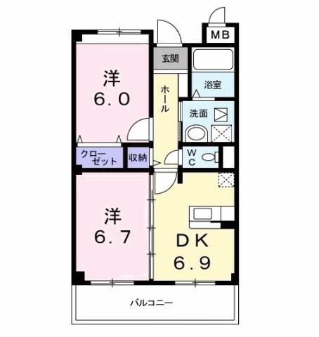 東京都八王子市七国２ 八王子みなみ野駅 2DK マンション 賃貸物件詳細