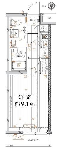 レガリス馬込パークサイド 2階 1K 賃貸物件詳細