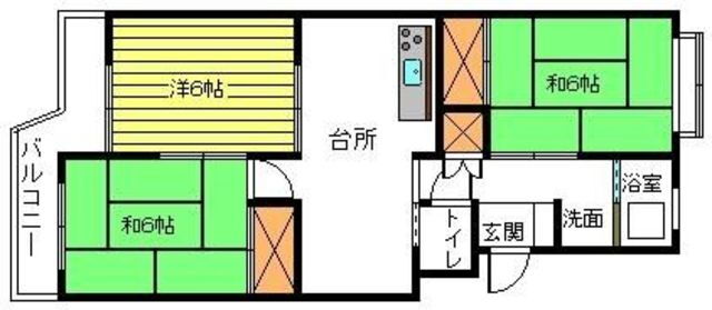 コーポ神松 3階 3LDK 賃貸物件詳細